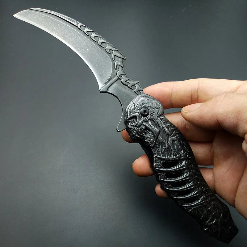 Skull Folding Knife