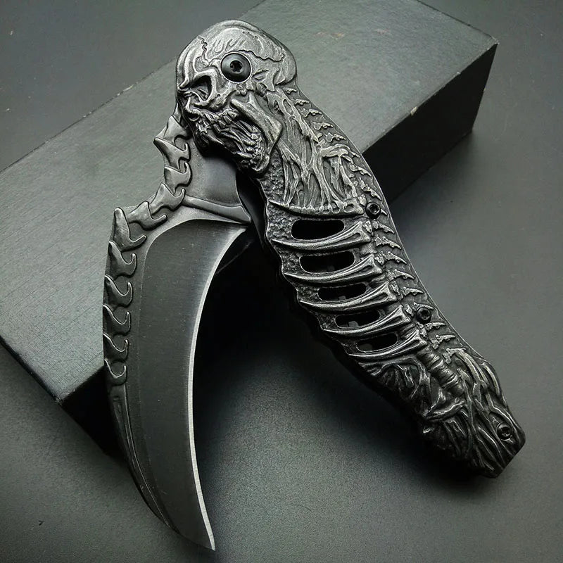 Skull Folding Knife